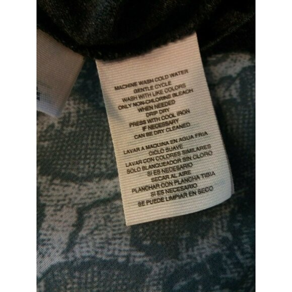 Rachel Roy Reptile Print Dress Tunic Small Chiffon Hi-Low Boho Casual Beach Trav - Picture 11 of 12